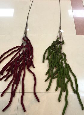 毛线吊米仿真花婚庆插花装饰商业软装陈列设计柔丽丝流苏小众花材