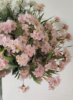 康乃馨仿真花束勿忘我小雏菊插花假花室内装饰花干花摆设客厅摆