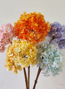 高品质绣球仿真花 渐变色爱莎绣球假花 家居装饰摆设摄影道具花艺