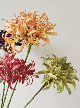 高端花艺百子莲仿真花假花家居餐桌客厅摆件花紫色系样板间装饰花
