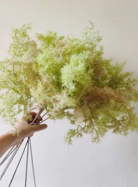 仿真花黄栌假花烟树轻奢高端单支花艺造景摆件摄影道具软装高级感