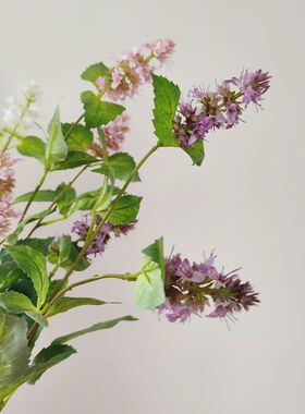 仿真花小草3D打印森系感假花家居装饰广藿香高档绢花自然风配材