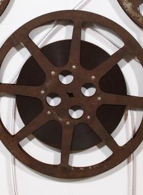 铁片老电影圆盘道具摆件老式