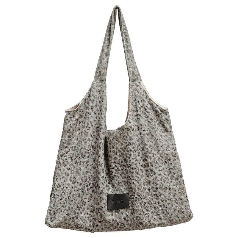 【小优家包包】HOYOZI原创灰色豹纹帆布包包女式2025新款单肩慵懒,淘宝优惠券,粉丝福利购,淘宝优惠卷