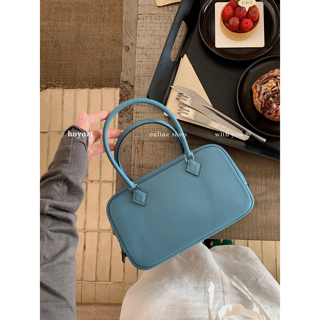 【小优家包包】HOYOZI高定羽毛包22 头层牛皮小方包手提斜挎包女,淘宝优惠券,粉丝福利购,淘宝优惠卷