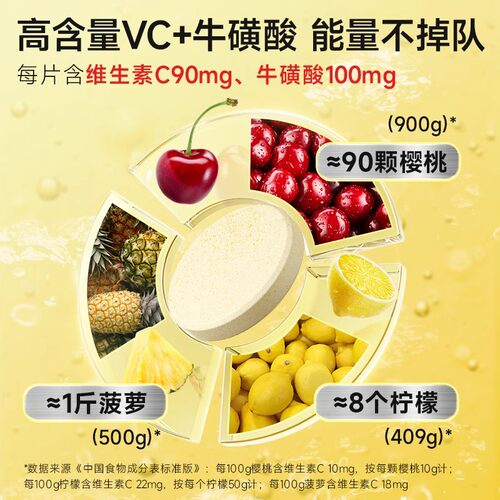 康恩贝电解质泡腾片VCVB成人牛磺酸维生素C泡腾泡片固体运动饮料 - 图2