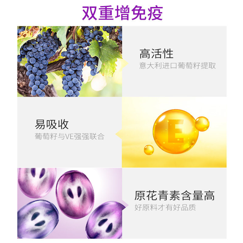 康恩贝葡萄籽维生素e胶囊食用花青素非美 热品库 性价比省钱购