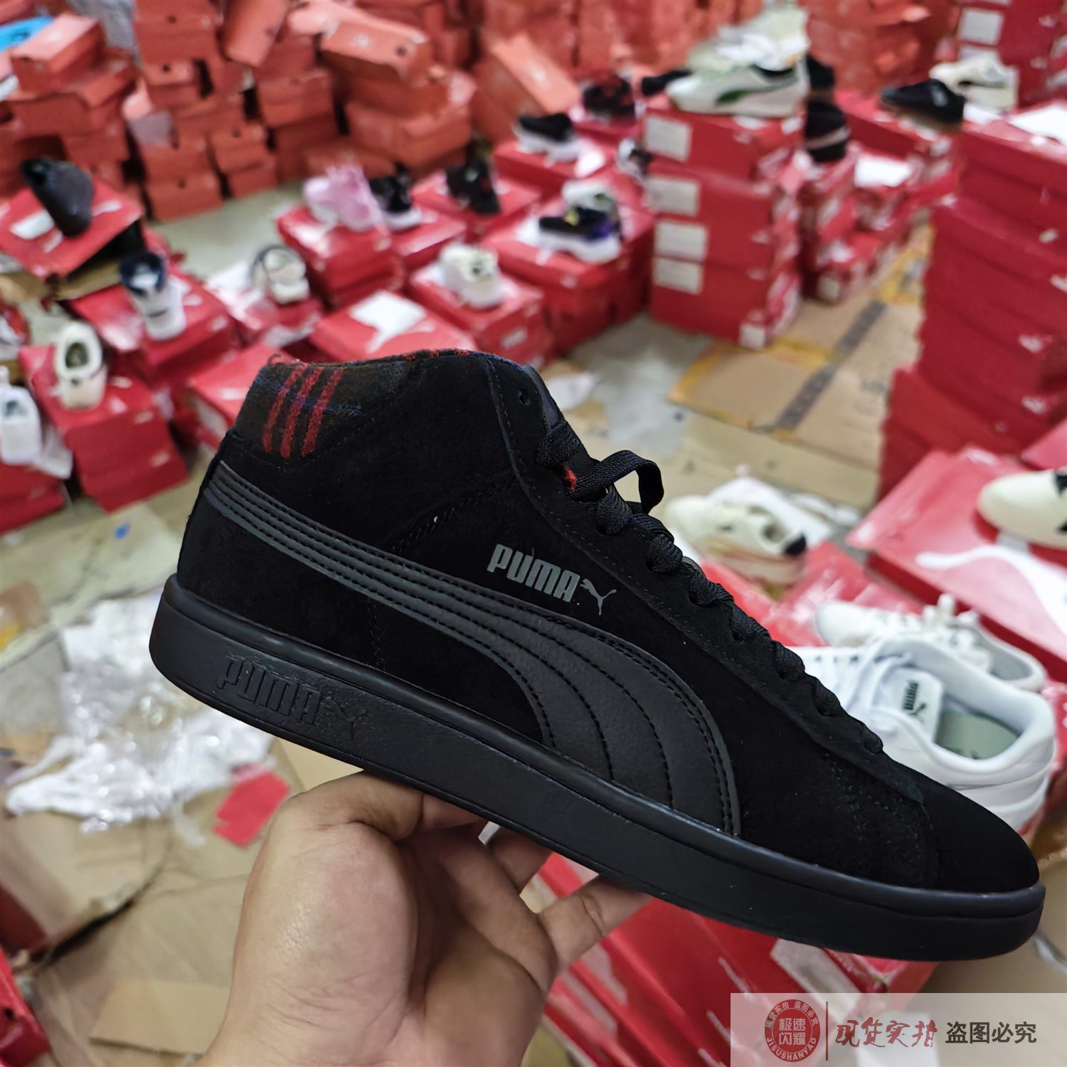 Puma/彪马男女通用耐磨舒适轻便运动休闲板鞋 385174-01 - 图3