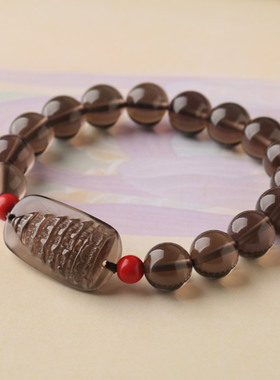 天然冰种黑曜石文昌塔手链黑色手链手串男女情侣款佩戴幸运饰品