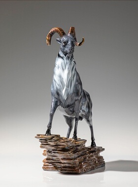 名扬四海黄铜羊摆件送领导