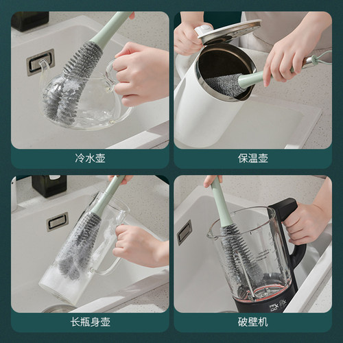 厨房杯刷长柄洗杯子神器家用奶瓶保温杯缝隙无死角小毛刷清洁套装 - 图3