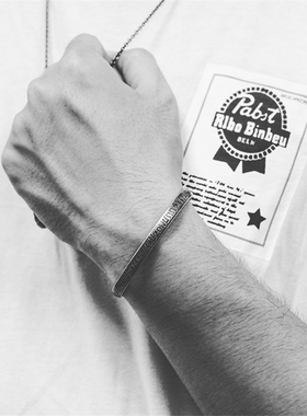 王一博同款音符欧美风钛钢手环