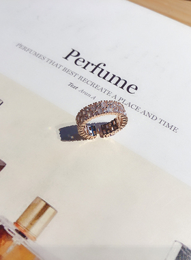 韩版王鹤棣同款戒指个性满钻白搭