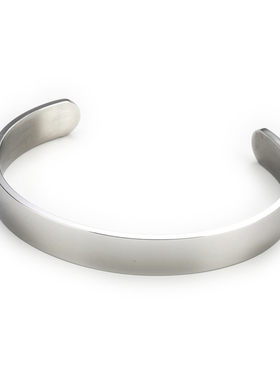 百搭光面钛钢ins手环林俊杰同款