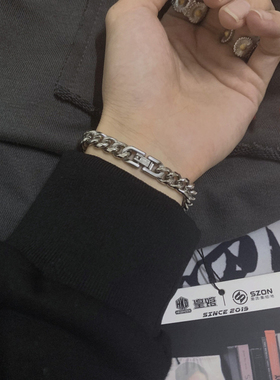 陈立农同款手链钛钢古巴链