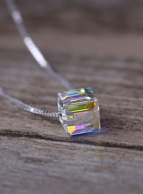 前任3同款项链纯银水晶吊坠简约