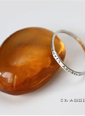 希腊古典字母超细尾戒周冬雨同款