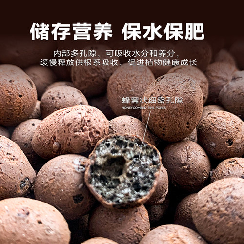 园艺陶粒盆栽垫底铺面养花多肉铺面石透气防烂根多肉垫底轻质陶土 - 图1