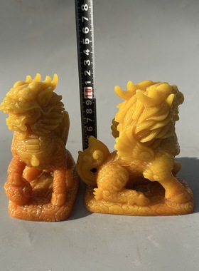 麒麟办公室新款树脂摆件仿寿山石客厅卧室家居摆开业礼品工艺品