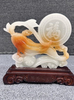 树脂人生如意有福摆件 福满人生家居客厅装饰摆件装饰如意