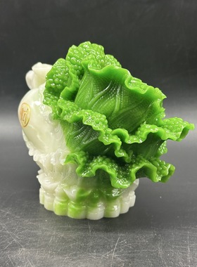 树脂夜光白菜摆件工艺品