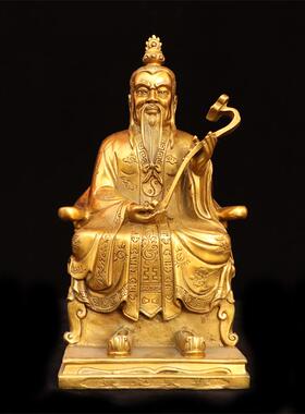 纯铜太上老君神像黄铜