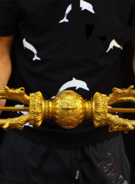 纯铜降魔金刚杵佛具摆件黄铜