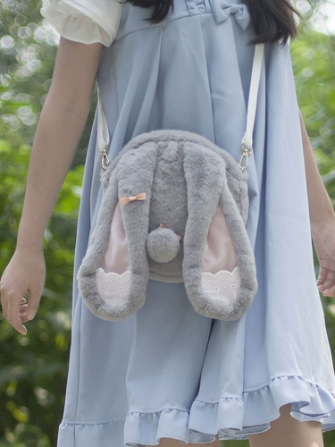 Оригинальная сумка через плечо, небольшая сумка, милый плюшевый кролик, мобильный телефон, надевается на плечо, стиль Лолита