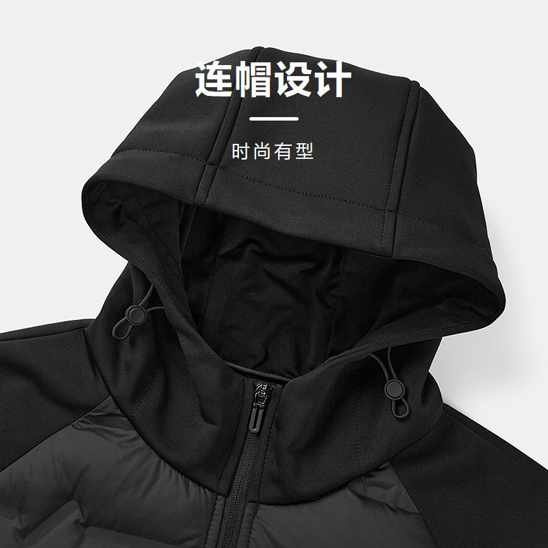 HLA/海澜之家运动sportsday羽绒服25秋冬新连帽白鸭绒保暖外套男