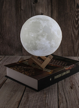 3D月球灯月亮灯塑料手绘创意礼品星空灯摆件家居客厅卧室床头灯