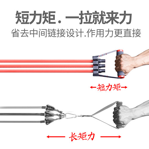 山联大力度拉力绳弹力绳男士健身训练阻力带运动瘦腰扩胸肌拉力器-图0