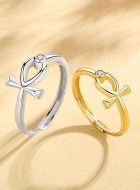 银铭品百搭时尚925爱心对戒戒款