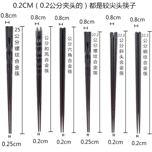日式合金筷子家用高档防滑尖头套装耐高温消毒防霉商用筷子10双装 - 图1