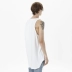 Châu Âu và Hoa Kỳ đường phố cao cotton hoang dã lỏng lẻo màu cơ sở vest nam trước khi dài ngắn áo dài đuôi dài - Áo vest cotton Áo vest cotton