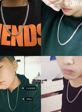 欧美个性社会嘻哈hiphop项链 男女情侣ins简约街头百搭学生配饰品