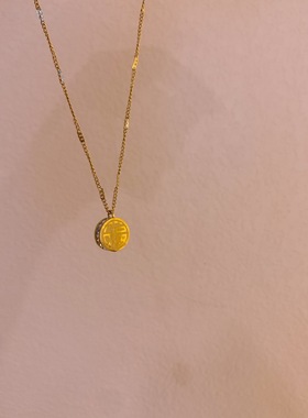 福字钛钢小众设计感冷淡风锁骨链