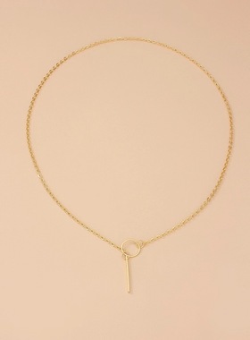 简约简单链条金属圈短款项链时尚简约颈链欧美高级感百搭饰品首饰