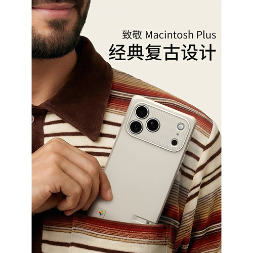 Spigen适用于苹果18Pro Max手机壳AI按键触摸17Pro全包防摔保护套Classic LS MagFit Stone复古外壳磁吸全包 - 图3