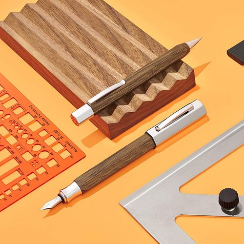 德国进口辉柏嘉Ondoro烟熏木原木礼盒高端礼品伯爵男士高档钢笔 - 图0