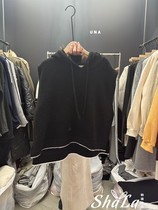 UNA Korea East gate 2023 Winter new womens clothing 100 Comfortable Pumping Rope even hat knit Machia women