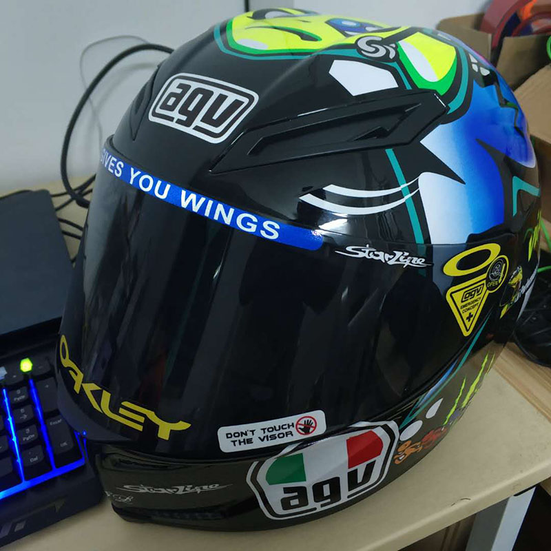 agv k1 K3 K5头盔贴标弧度半盔全盔贴画反光防水贴机车摩托车贴纸