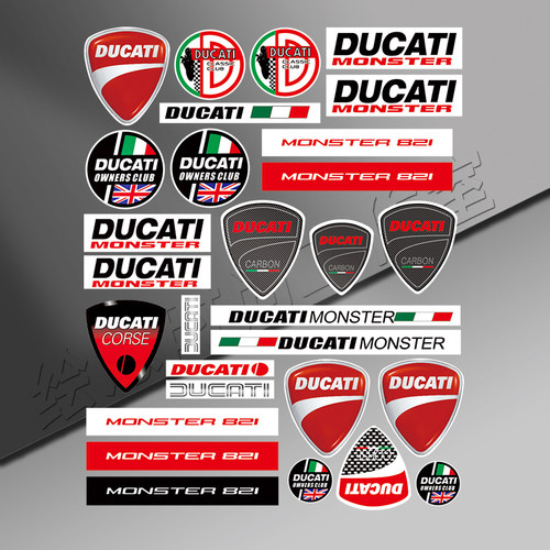 适用ducati scrambler摩托车厂队LOGO杜卡迪贴纸防水保护改装贴花 - 图1