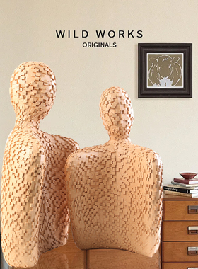 仿黄洞石玄关装饰摆件轻奢高档