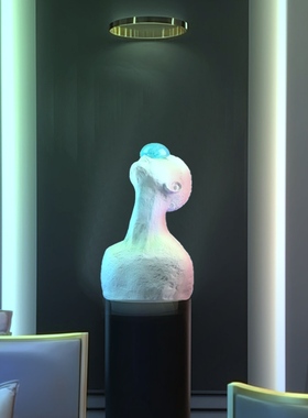 酒店客厅人物雕塑抽象