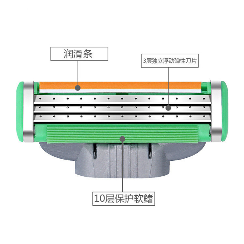 德国洁利锋速敏锐剃须刀片男士手动3层剃须刀片刮胡刀正品刀头架 - 图0