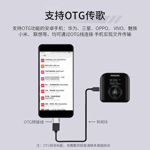 飞利浦SA1618新款mp3随身听无损hifi音乐专业播放器蓝牙学生专用-图3
