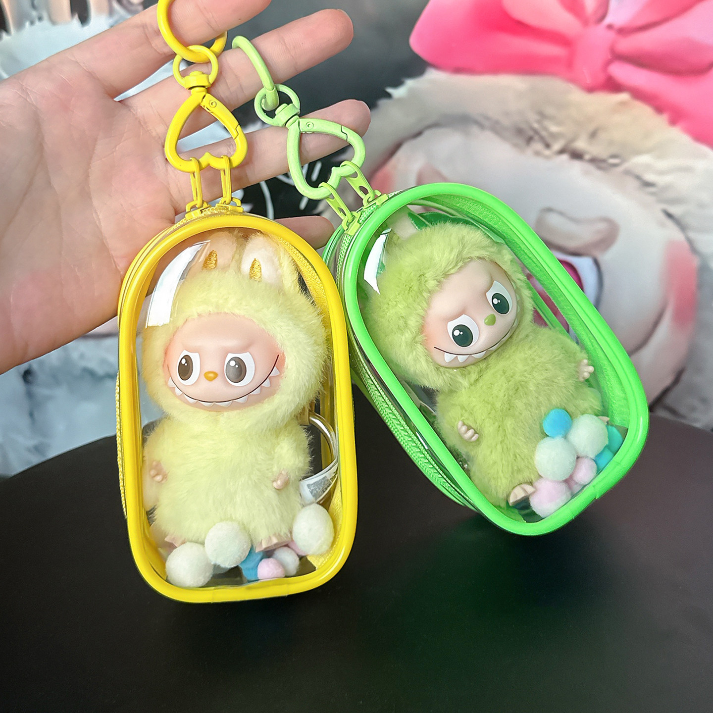 labubu4.0保护套拉布布四代心底密码搪胶外出遛娃包透明防尘痛包,淘宝优惠券,粉丝福利购,淘宝优惠卷