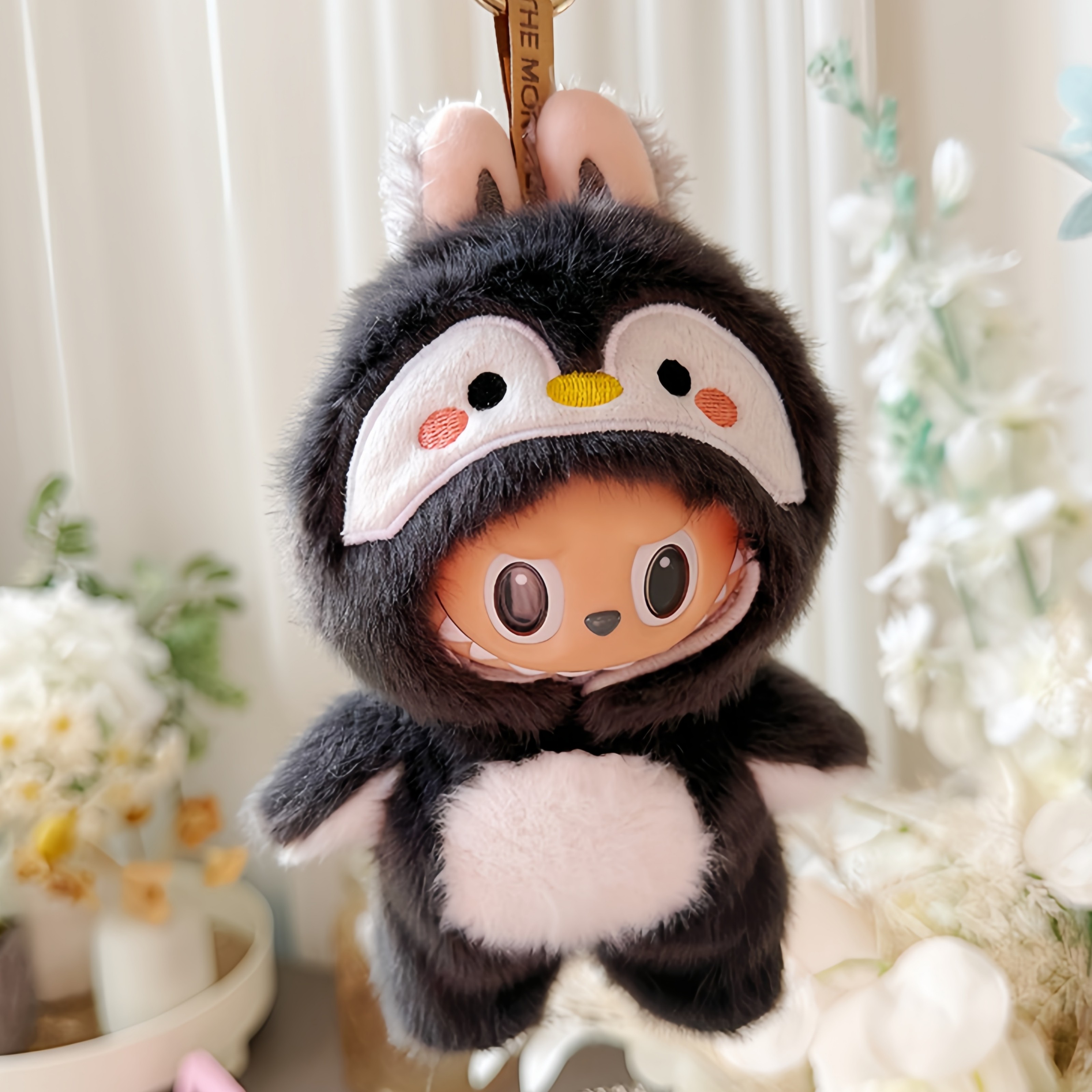 labubu企鹅娃衣拉布布一代三代欧貂绒连体衣服星星人娃衣套装配饰,淘宝优惠券,粉丝福利购,淘宝优惠卷