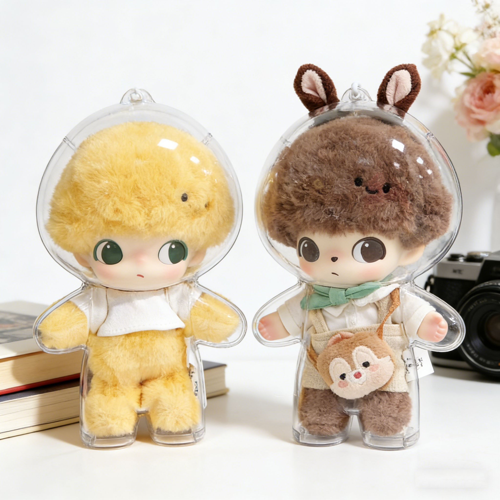 泡泡玛特DIMOO迪士尼保护壳搪胶挂件保护套透明收纳防尘罩溜娃包,淘宝优惠券,粉丝福利购,淘宝优惠卷