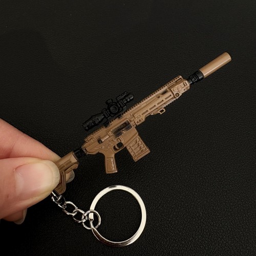使命召唤 迷你M7 141UMP45模型小枪挂件金属钥匙扣兵人道具装饰 - 图1